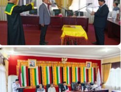 Bupati Aceh Singkil H.Safriadi Oyon SH Resmi Lantik Drs Azmi Map Jadi Staf Ahli Bidang Ekonomi Sekdakab Aceh Singkil