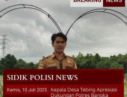 Kepala Desa Tebing Apresiasi Dukungan Polres Bangka Barat dalam Program Ketahanan Pangan
