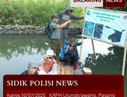 KRPH Ujungkrawang, Pasang Plang Batas Wilayah Kawasan Hutan Petak 34