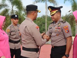 Jelang Hari Bhayangkara Ke-79, Puluhan Personel Polres Bangka Barat Naik Pangkat