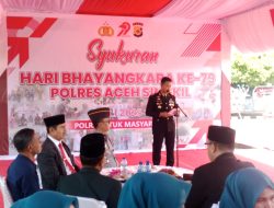 Kepolisian Negara Repoblik Indonesia ( Polri )Merayakan Hari Bayang Kara ke 79 Dengan Tema Polri Untuk Rakyat .