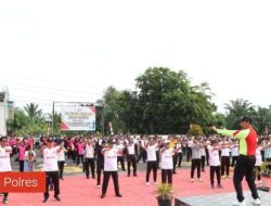 Menyambut Hari Bayang Kara ke 79 Polres Aceh Singkil Adakan Jalan Santai