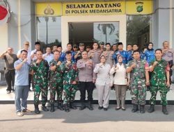 Kejutan Manis Dari Camat Medan Satria Dan Danramil Untuk Polsek Medan Satria Dalam Rangka HUT BHAYANGKARA KE-79