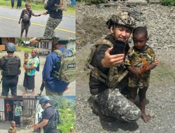 Satgas Humas Ops Damai Sambangi Warga & anak-anak di Distrik Kulirik, Puncak Jaya