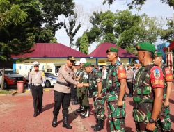 Kapolres Langkat Pimpinan Apel Gelar Pasukan Dalam Rangka Ops Kepolisian Patuh Toba 2025