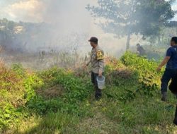 Kebakaran Lahan Kosong di Kp. Puput, Mentok , Kapolres Bangka Barat Imbau Warga Waspada Karhutla