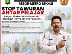 Himbauan Ketua Pokdar Bhayangkara Resor Metro Bekasi Stop Tawuran Antar Pelajar