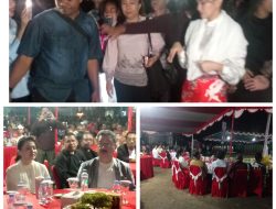 Ketua Panitia HUT GPM Ke – 90 Klasis Pulau Bacan Mario Elake S.Ip Menerima Gubernur Maluku Utara Sherly Juanda Laos Dalam Acara Resepsi GPM.
