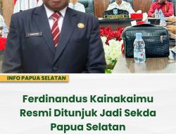 Ferdinandus Kainakaimu Resmi Ditunjuk Jadi Sekda Papua Selatan, Dilantik Oktober
