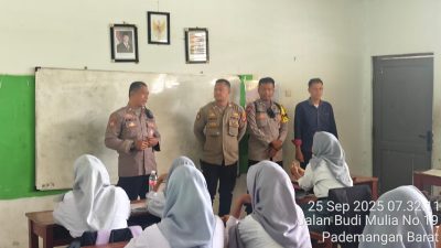 Polisi Polsek Pademangan Sambangi SMK Raudhatul Jannatinna’im, Ajak Pelajar Jadi Generasi Tangguh Tanpa Narkoba