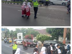 Polres Langkat Tingkatkan Pengaturan Lalu Lintas di Jam Padat Pagi Hari