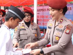 Rayakan HUT ke-77, Polwan Ditreskrimsus Polda Metro Jaya Gelar Bakti Sosial dan Santuni Anak Yatim