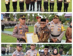 Pencapaian Kinerja Terbaik, 7 Personel Polres Pasaman Barat Terima Penghargaan