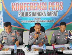 Konferensi Pers Polres Bangka Barat, Operasi Zebra Menumbing 2025 Berhasil Cetak Zero Laka Lantas