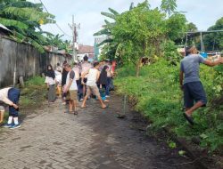 Peringati HUT Ke-5, Prajurit Satlinlamil 3 Gelar Bersih Lingkungan