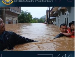 Aksi Heroik Personel Lanal Sibolga Ditengah Bencana Banjir Tapteng