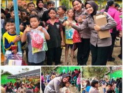Konselor Polres Langkat Gelar Trauma Healing bagi Anak-Anak Korban Banjir di Sekoci, Besitang