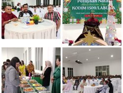 Kodim 1509/Labuha Merayakan Natal Bertempat di Aula Kodim