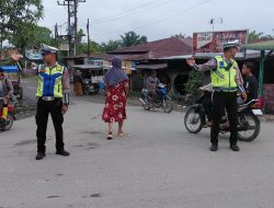 Satlantas Polres Langkat Amankan Jalur dan Arus Lalu Lintas Kunjungan Presiden RI