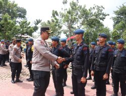 Apel Pengembalian Pasukan Brimob Polri Pasca Penanggulangan Banjir di Langkat