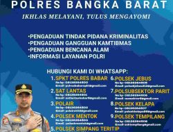 Ikhlas Melayani, Tulus Mengayomi, Polres Bangka Barat Resmi Hadirkan Layanan Pengaduan Terpadu Berbasis WhatsApp