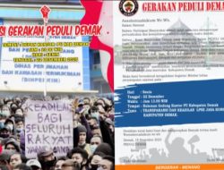 Aksi Gerakan Peduli Demak, tuntut tata kelola proyek PUPR yang transparan dan berkeadilan