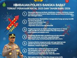Polres Bangka Barat Imbau Warga Tidak Gunakan Petasan Jelang Natal 2025 dan Tahun Baru 2026