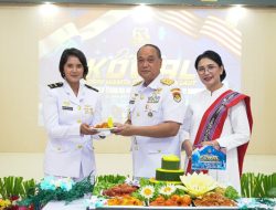 Dankodaeral IX Didampingi Ketua Kodaeral IX Gabungan Jalasenastri Koarmada RI Hadiri Tasyakuran Hari Jadi Korps Wanita TNI AL Ke-63