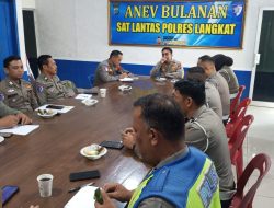 Meningkatkan Kinerja Melalui Evaluasi Berkala, Sat Lantas Polres Langkat Gelar Anev Bulanan
