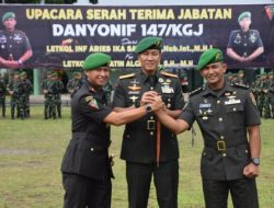 Danrem 045/Gaya Pimpin Sertijab Danyonif 147/KGJ, Siapkan Penugasan Operasi di Papua
