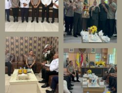 Tugas di hari pertama,kapolres binjai laksana kan silahturahmi bersama pju dan forkopimda.