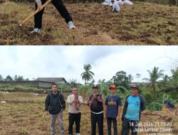 Kepala Desa Batununggal Bapak Mulyadi melakukan penanaman Talas Pratama lewat program ketahanan pangan.