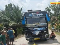 Pemotor meninggal dunia usai hantam bus pariwisata di bima sakti way kanan
