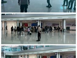 Demi Keamanan, Polresta Palangka Raya Siagakan Personel Satpamobvit di Bandara Tjilik Riwut