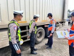 Ditlantas Polda Babel Gelar Ramp Chek Kendaraan Di Pelabuhan Pangkal balam Dalam Rangka Operasi Keselamatan Menumbing 2026.