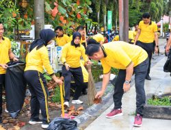 Jalankan Instruksi Presiden, Polda Babel Gelar Aksi Bersih Sampah Serentak Wujudkan “Indonesia Asri”