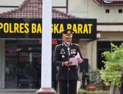 Kapolres Bangka Barat AKBP Pradana Aditya Pimpin Upacara, 94 Personel Terima Satya Lencana dari Presiden Prabowo