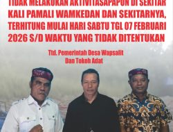 Pemerintah Desa dan Adat Wapsalit Larang Aktivitas Eksavator di Kali Pamali Wamkedan