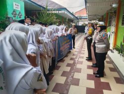 Sat Lantas Polres Langkat “Goes to School” di MTsN 3 Langkat, Bangun Budaya Tertib Berlalu Lintas Sejak Dini
