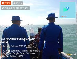 Polres Bangka Barat Lanjutkan Pencarian Hari Ketiga, Kapolres Pastikan Upaya Maksimal di Perairan Tembelok