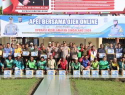 Operasi Keselamatan Singgalang 2026, Polres Pasaman Barat Gelar Apel Bersama Ojek Online