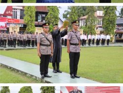 Kapolres Pasaman Barat Pimpin Upacara Sertijab Kapolsek Kinali