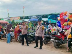Patroli Sore Polres Lampung Tengah Sasar Pasar dan Lapak UMKM