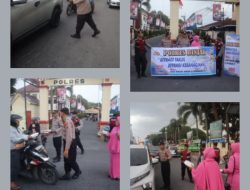 Jumat berkah di Bulan Suci Ramadhan 1447 Hijriah,personil Polres Binjai dan Bhayangkari berbagi Takjil