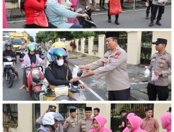 Polres Pasaman Barat Bagikan Ribuan Paket Takjil Dalam Kegiatan Pembagian Takjil Serentak Se-Indonesia