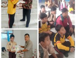 Pembagian Sembako Sedeqah Jum’at SMPN 1 Galang kepada 52 peserta didik yang kurang mampu