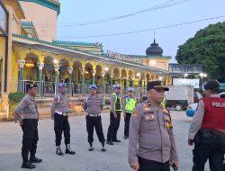 Usai Sholat Subuh, Polres Langkat Sisir Titik Rawan Cegah Gangguan Kamtibmas