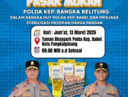 Besok Akan Di Gelar Pasar Murah (GPM) Dengan Harga Yang Terjangkau Di Bhaypark polda Babel