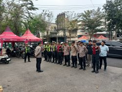 Pastikan Keamanan Pasca Idul Fitri, Satgas Ops Ketupat Regu 2 Polres Pamekasan Gelar Apel di Monumen Arek Lancor