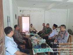 Jaga Kamtibmas, Kapolsek Palengaan dan Forkopimcam Silaturahmi ke Kediaman Pengasuh PP Sumur Tengah
